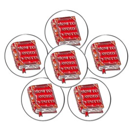 FINGER TEN Golf Ball Marker for Ladies Men Value 6 Pack, Golf Accessories Ballmarker Magnetic fit Golf Divot Tools Hat (Red Book)