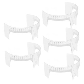 Mikinona 5pcs Eyebrow Ruler Stencils for Microblading and Tattooing Flexible Eyebrow Measuring Tool for Precise Symmetrical Brow Mapping for Beginners and Professionals