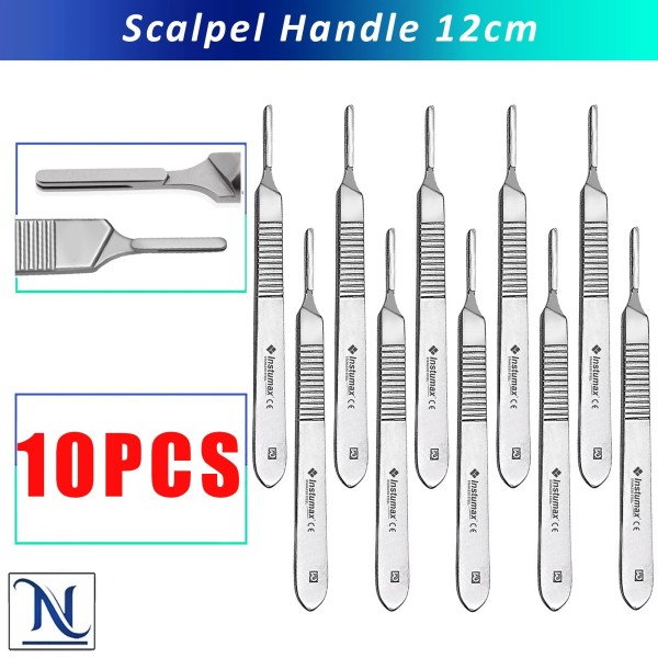 INSTUMAX® 10Pcs Scalpel Handle No. 3, Medical, Compatible with Blades