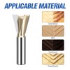 HUHAO Dovetail Router Bit 1/2" Shank 1" Dia Carbide Half-Blind