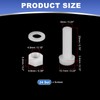 PATIKIL M6x20mm White Nylon Bolts Plastic Nuts Full Thread Head