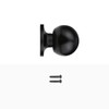 Probrico Black Round Dummy Knobs, Black Non-Turning Door Knobs for