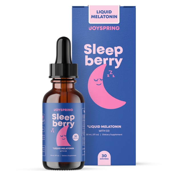 JoySpring SleepBerry Liquid Melatonin for Kids - Natural Sleep Aid