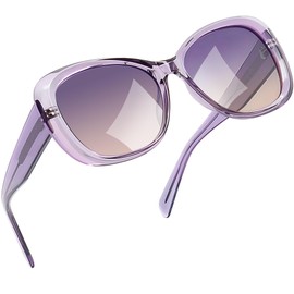 Joopin Butterfly Acetate Sunglasses for Women Polarized UV400 Protection Sun glasses Trendy Ladies Shades Sunnies (Tinted Purple)