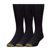 Gold Toe Men's Canterbury Extended Sock,3 Pack,Black,13-15