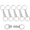 6 pieces key rings with quick release, removable key rings