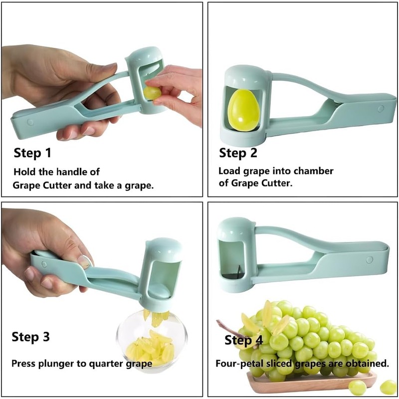 Grape Cutter for Toddlers, Grape Slicer, Multi Grape Quarter Cutter