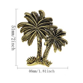 Palm Tree Cabinet Knobs Zinc Alloy Single Hole for Kitchen Cabinet Drawer Dresser Wardrobe Handles Coconut Tree Beach Ocean Theme Home Kitchen Decorative Hardware Accessories 4 Pieces (Silver)