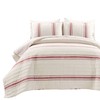 Lush Decor Farmhouse Stripe Reversible Cotton Quilt Set, 3 Piece
