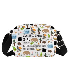 AATOP California Crossbody Bag California Trip Gift Vacation Gift California Themed Gift Summer Beach Canvas Wallet Bag (Cali 1hb)