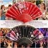 VerdeBlomm 2Pcs Handheld Fans | ‌‌Floral Pattern‌ Hand Held Fan