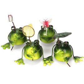 VIPITH Figurine, Interior Tabletop, Cute, Frog Ornament, Iron, Entryway, Veranda, Garden, Housewarming, Birthday, Present, Object, Healing Goods, Feng Shui