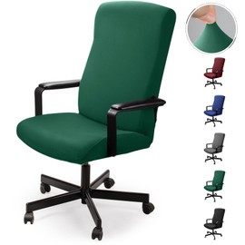 Office Chair Cover, Office Chair Cover, Swivel Chair Cover, Modern Chair Cover, Armchair Cover, Elastic Washable Chair Covers Set for Office Chair, Computer, Desk Chair (No Chair) (Green, M)
