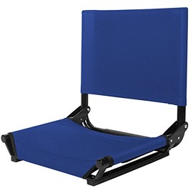 Cascade Mountain Tech Portable Folding Steel Stadium Seats for Bleachers, Royal Blue, Extra Wide - 20" (SS-AL-RB-W-2)