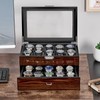 BEWISHOME High-End Watch Box, 20-Slot Watch Case with Large Glass