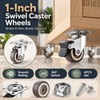 Furniture Swivel Caster Wheels for Trolleys – 4PCS Soft Rubber