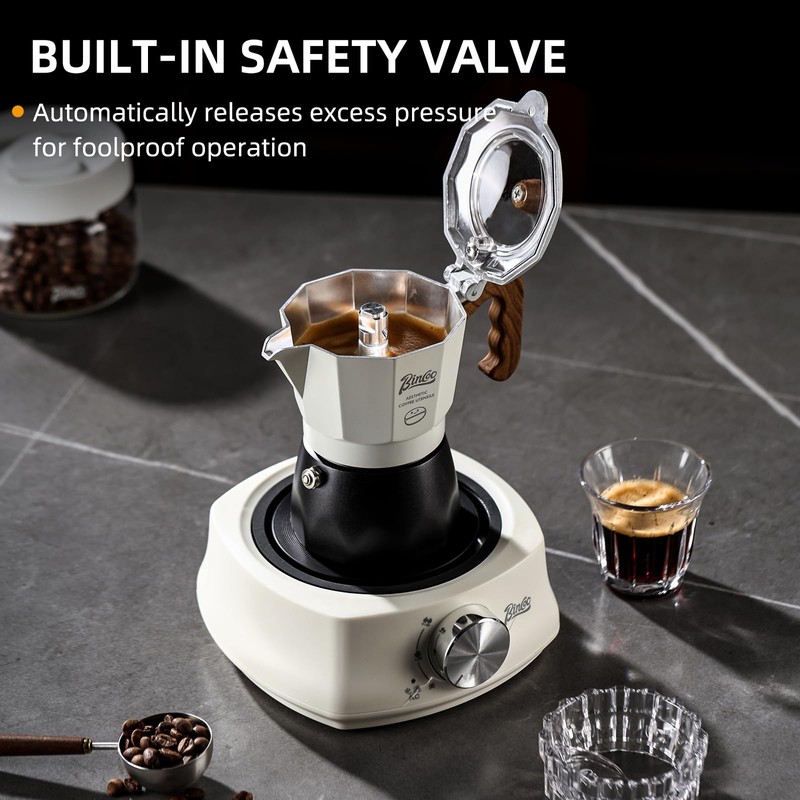 Bincoo Espresso Maker Stovetop - 2 Cup/120ML Small Stove Top