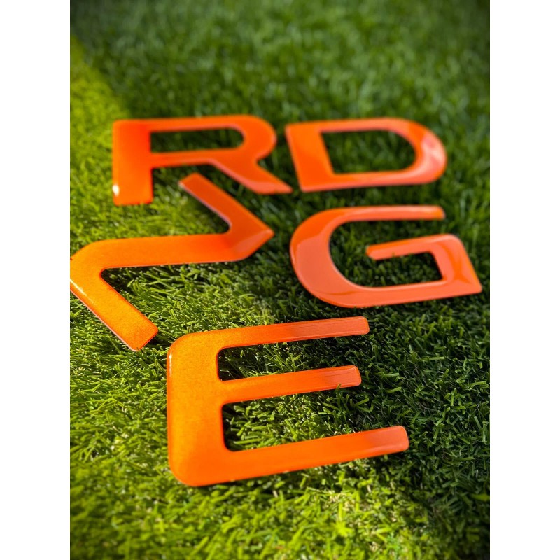 AUTOCARIMAGE RAISED TAILGATE LETTERS for RIDGELINE 2024 2025 ORANGE