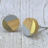 ARTISNO Three Tone Gold Designs Wood Resin Door Knobs, Vintage,