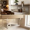 Under Cabinet Organizer, 14.2 Inch Slide Out Storage Basket, Metal
