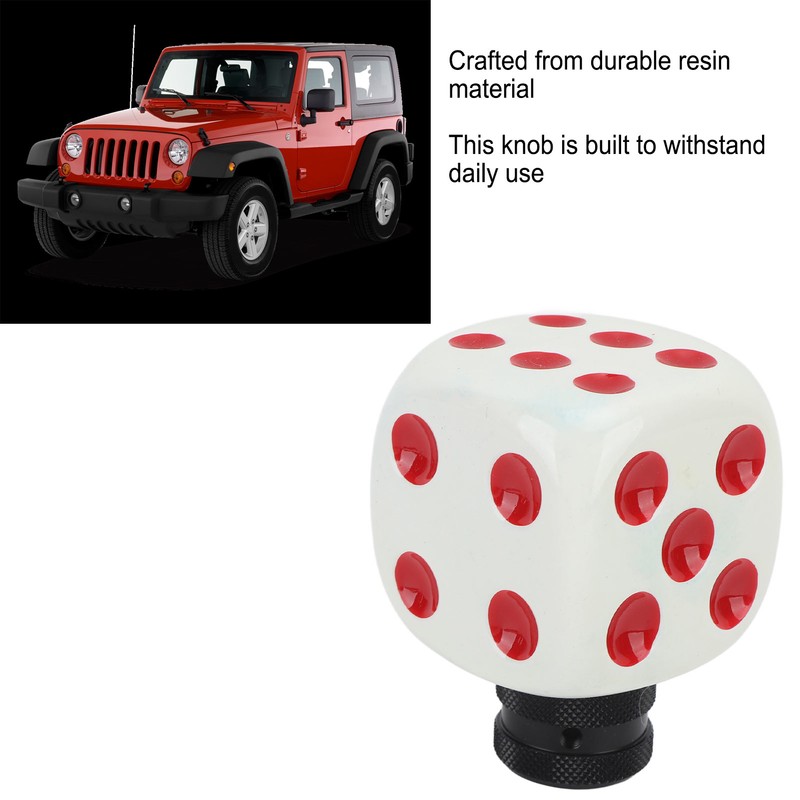 Dice Shape Shift Head Resin Gear Shifting Lever Knob Transmission