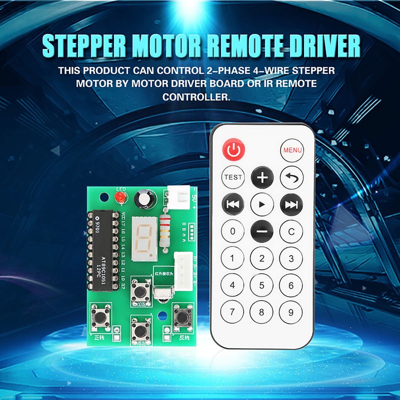 DC 4-6V 2-Phase 4-Wire Stepper Motor Driver Adjustable Speed with