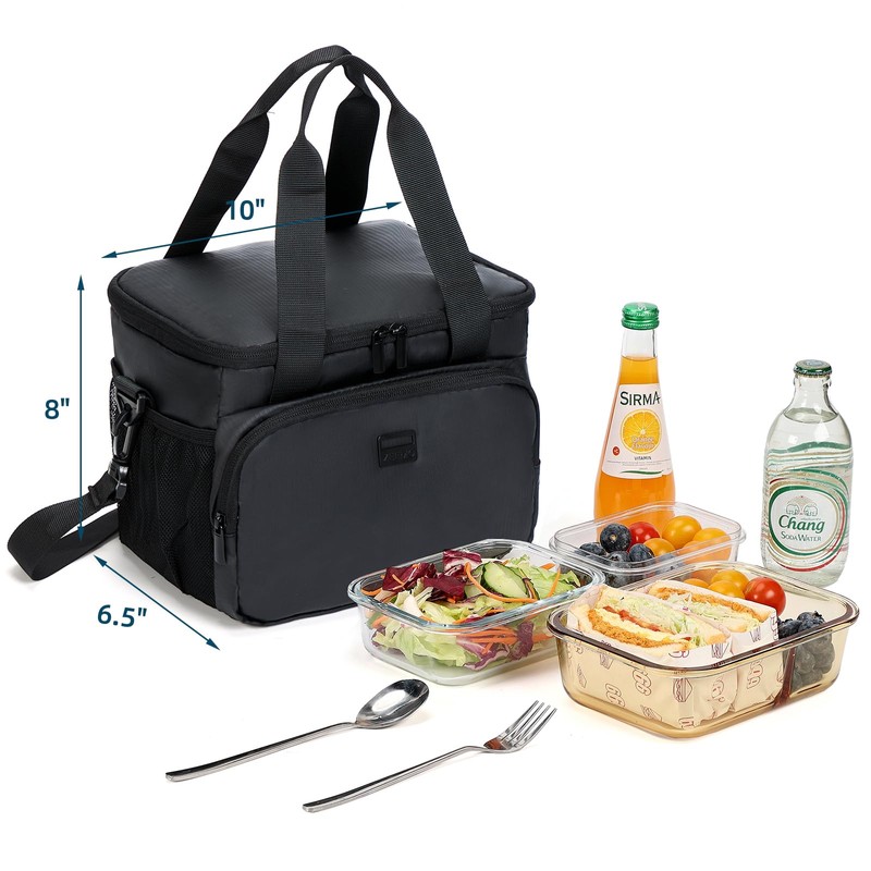 ZEEMO Insulated Lunch Bag for Men Women, Cooler with Adjustable