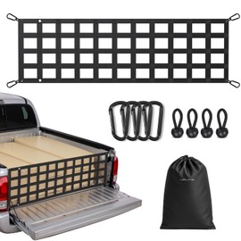URLINE Heavy Duty Tailgate Net for Truck Bed, 60X18',Cargo Net Durable Truck Bed Extender Tailgate Cargo Net with 4 Adjustable Buckle Straps,Easy-to-use Tailgate Cargo Netting,Fit for Full Size Pickup