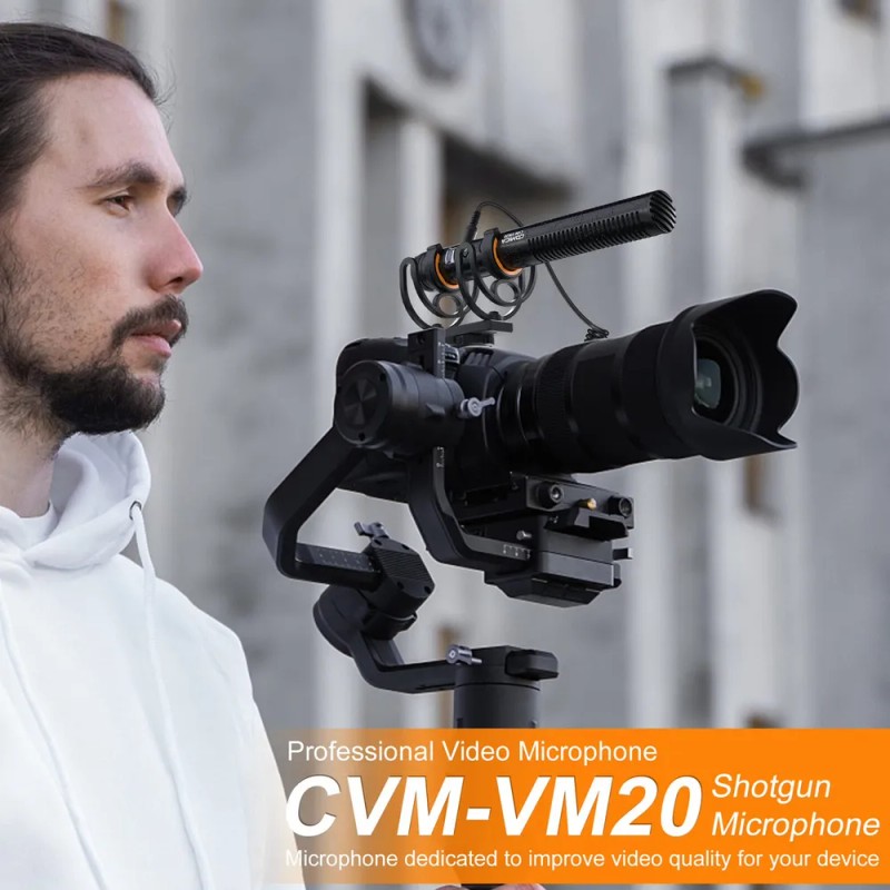 Micrófono de cañón COMICA VM20, micrófono de video supercardioide con