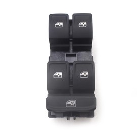 DKAEUK VWWS018 Window Switch White Light Fit For Atlas e-Golf Golf Passat Polo Taigo Taos T-Cross Teramont T-Rox Enyaq Fabia Kodiaq Octavia Scala Superb Ateaca Formentor Leon