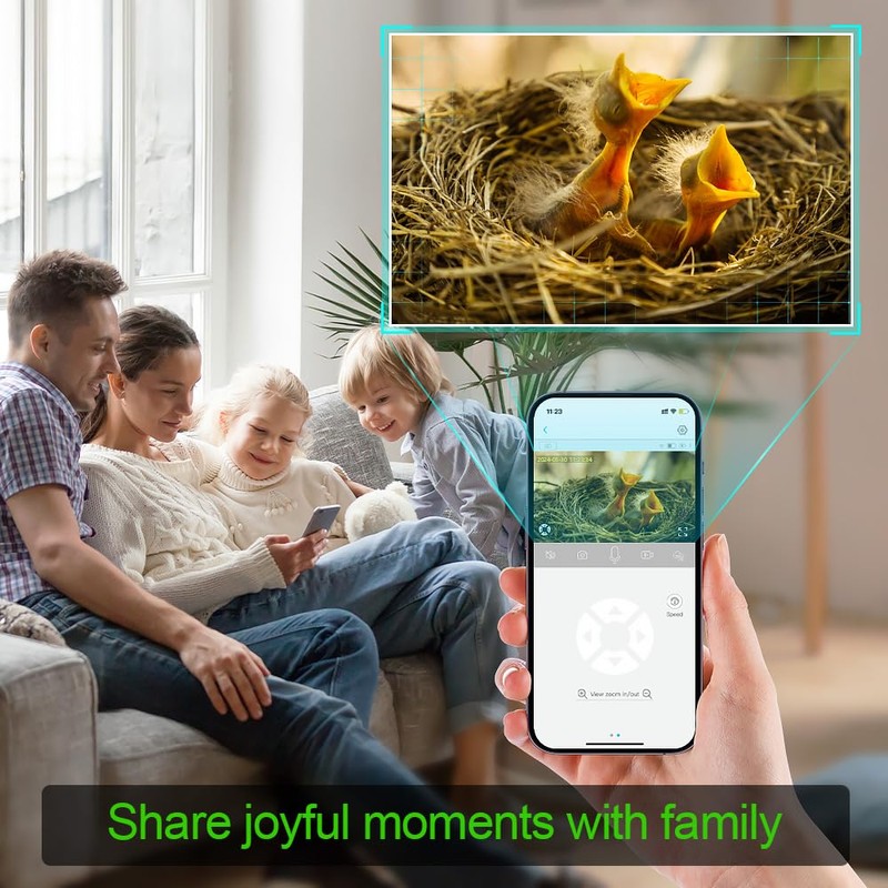 Bird House with WiFi Camera Solar Powered for Wireless Outdoors,