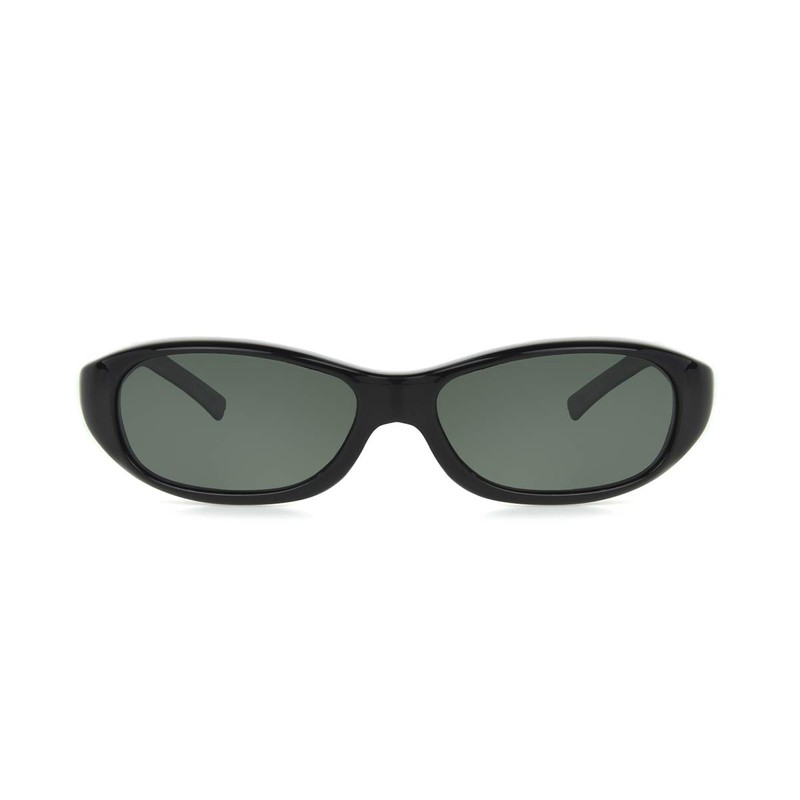 Dioptics Haven-Avalon Polarized Rectangular Fits Over Sunglasses, Black, Medium