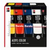 Marabu 120100087 Acrylic Color Assortment, 5 x 100 ml