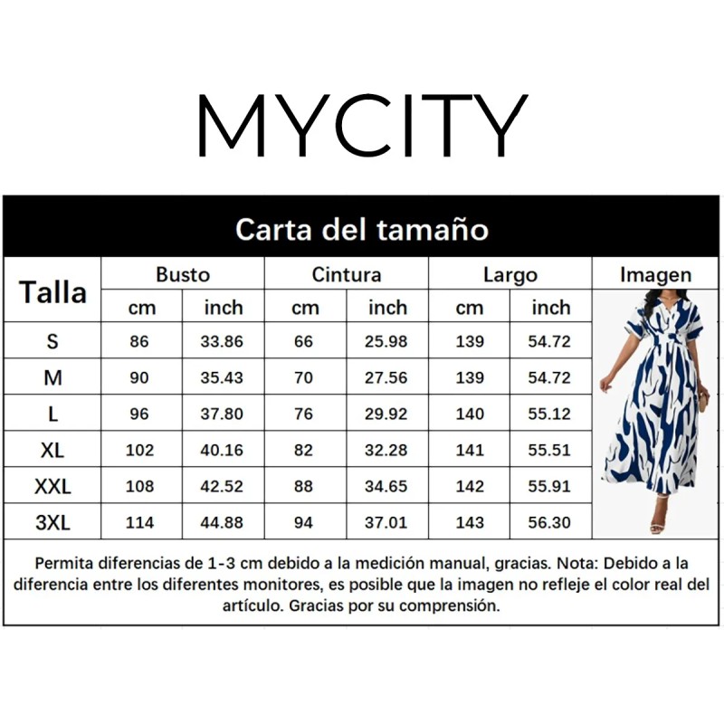 Mycity® Vestido Largo Casual Elegante De Fiesta Para Mujer