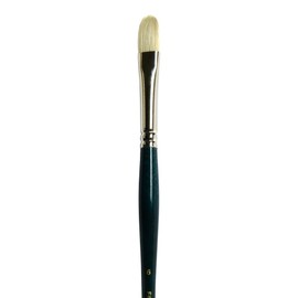 Princeton Ashley Natural Bristle Paint Brush for Oil and Acrylic, Series 5200, Filbert, 6