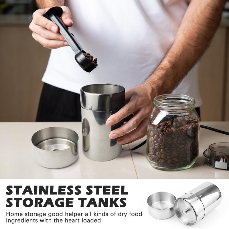 ZJIVQO Tea Tin Canister, Storage Cup, Stainless Steel Storage Container