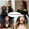 Uintoon 6PCS Black Gothic Lace Choker Necklace Set for Women