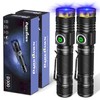 DARKDAWN UV Flashlight 365nm, LED Blacklight Flashlight, USB Rechargeable flashlights,