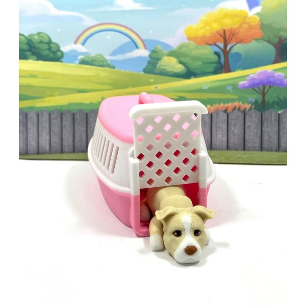 Articulated Pitbull Puppy Animal Toy, 3D Printed Dog Carrier Pet