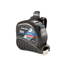 HULTAFORS BMSS8M Brick-Mate Stainless Steel Pocket Tape 8m (Metric only) With non slip rubber grip,stainless steel blade with strong end hook