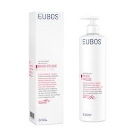 Eubos Washing emulsion with dosage red, 400 ml, against blemished skin, gentle body cleansing, skin compatibility dermatologically tested, pH neutral