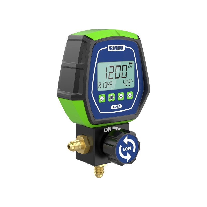 MRCARTOOL HVAC Digital Refrigeration Manifold Gauge Vacuum Pressure Leakage Meter
