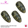 Bling Art Stilett Gold Camouflage Medium Acrylic False Nails 24 Full