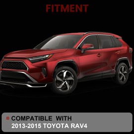 Driver Side Mirror Compatible with 2013 2014 2015 Toyota RAV4 7PINS with Power Glass Heated Manual Folding With Turn Signal Light Black Left Side View Mirrors Replace TO1320310