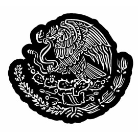 OwnTheAvenue Mexican Coat of Arms Sticker Decal Mexico Flag Car Truck Auto Laptop 3.8" MXCTBW - Black
