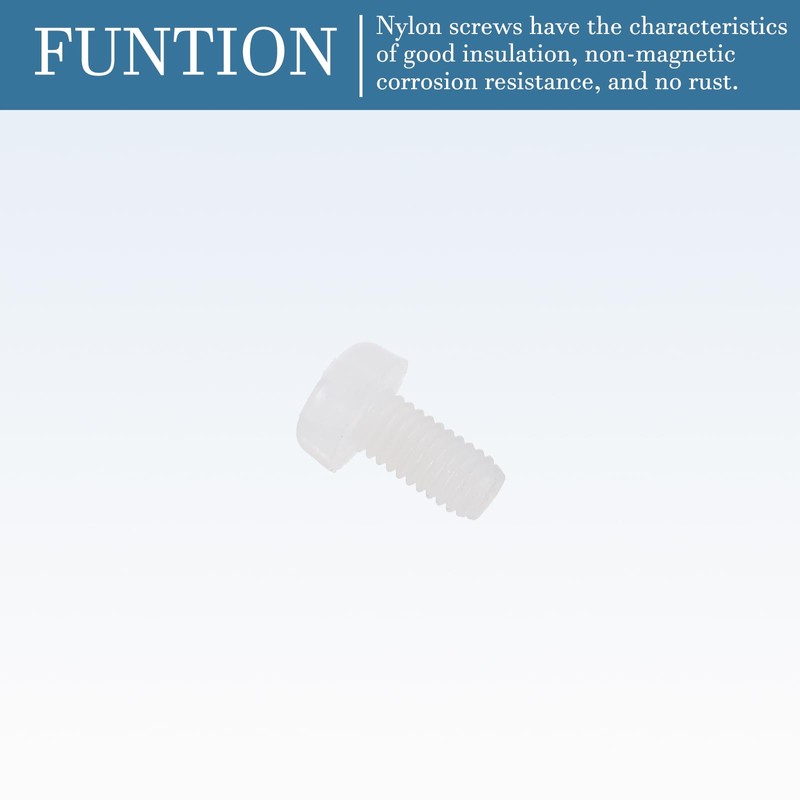 QUARKZMAN M3 x 6 mm Nylon Machine Screw x 100