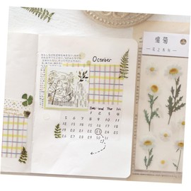 CORHAD 12sheets Fresh Notebook Decals Creative Scrapbook Stickers for Notebook Decor Random Styles Multi-Purpose Decorative Patch for Crafts Plants and Flower Designs for Journal and