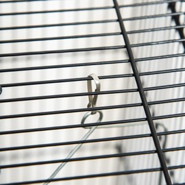 45-Inch Metal Indoor Bird Cage, Parrot Cage, Bird Aviary - Black