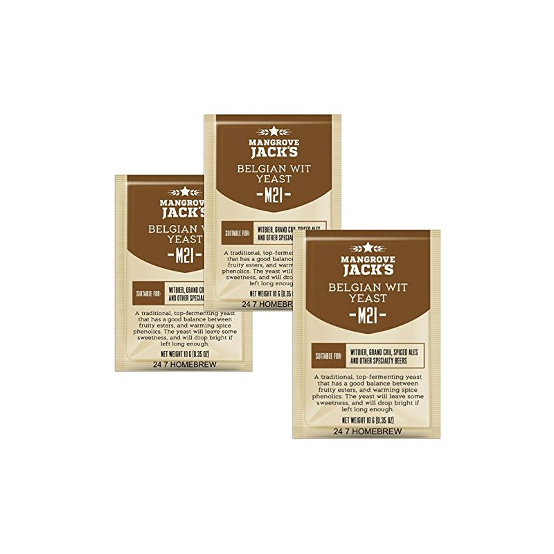 3X Mangrove Jack's Craft Series Yeast M21 Belgian Wit (10g)