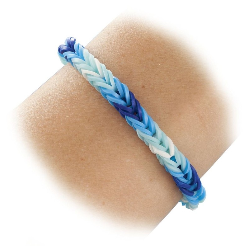 folia 331593 - Rubber Loops Mix, 500 Gummibänder, inklusive 25
